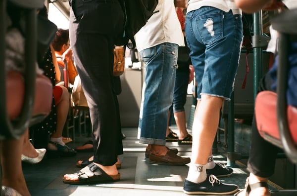 Riders on an Autonomous Shuttle Using DRT Software