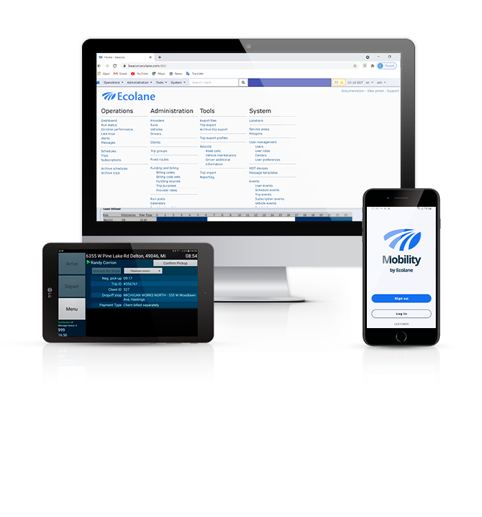 Ecolane - Intelligent Web-based Transit Scheduling Software